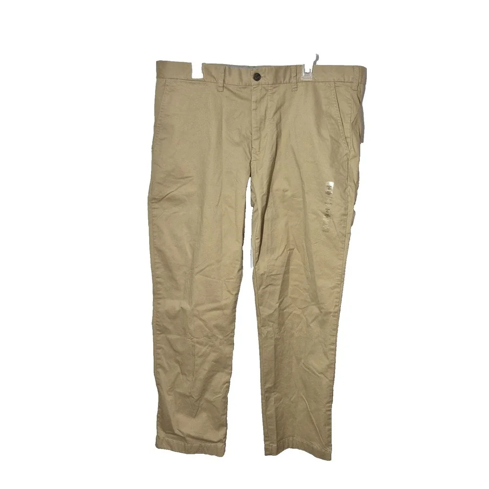 Tommy Hilfiger THFLex  Custom Fit Pants Mens 38x30Tan Twill Chino Preppy New